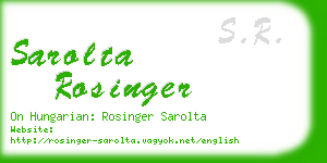 sarolta rosinger business card